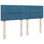 vidaXL Sommier à lattes de lit et matelas bleu 160x200 cm velours
