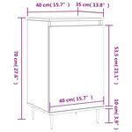 vidaXL Buffets 2 Pièces noir 40x35x70 cm bois d’ingénierie
