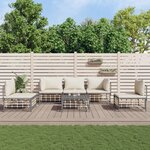 vidaXL Salon de jardin 6 Pièces avec coussins anthracite résine tressée