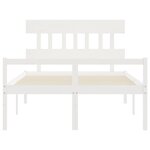 vidaXL Lit pour personne âgée et tête de lit 140x200 cm bois massif