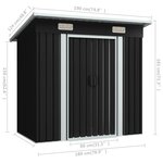 vidaXL Abri de jardin Anthracite Acier