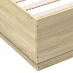 vidaXL Cadre de lit chêne sonoma 180x200 cm bois d'ingénierie