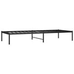 vidaXL Cadre de lit métal noir 80x200 cm