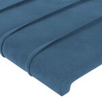 vidaXL Cadre de lit avec tête de lit Bleu foncé 140x190 cm Velours