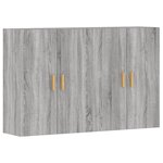 vidaXL Armoires murales 2 Pièces sonoma gris bois d'ingénierie