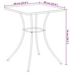 vidaXL Table de bistro mosaïque terre cuite 60x60x74 cm céramique