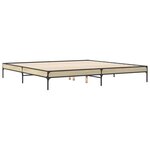 vidaXL Cadre de lit chêne sonoma 200x200 cm bois d'ingénierie et métal
