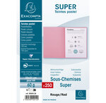 Paquet De 250 Sous-chemises Super 60 - 22x31cm - Rouge - X 5 - Exacompta