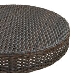 vidaXL Ensemble de bar de jardin 3Pièces coussins Résine tressée Marron
