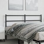 vidaXL Tête de lit métal noir 160 cm