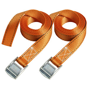 Sangle Valise avec Boucle en Zamak Orange 2 50m x 25mm sangle Pack de 2