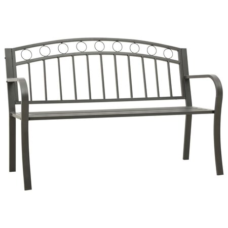 vidaXL Banc de jardin Gris 120 cm Acier