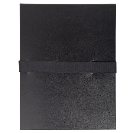 Chemise Extensible Balacron Sans Rabat Sangle Scratch - 24x32cm - Noir - X 10 - Exacompta