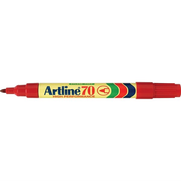 Marqueur '70' permanent indélébile pointe conique 1 5 mm rouge x 12 ARTLINE