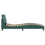 vidaXL Cadre de lit avec lumières LED vert foncé 100x200 cm velours