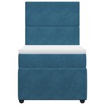vidaXL Sommier à lattes de lit avec matelas Bleu foncé 90x190 cm