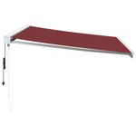 vidaXL Auvent rétractable automatique bordeaux 400x300 cm