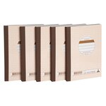 Lot De 5 Manifolds - Papier Autocopiant - Quadrillés 5x5 - Petits Carreaux - Duplicata - 50 Feuilles - Format 14 8 X 10 5 Cm - Couverture Vernie - Avoine - X 20 - Le Dauphin