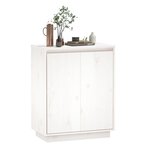 vidaXL Buffet Blanc 60x34x75 cm Bois massif de pin