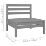 Salon de jardin meuble d'extérieur ensemble de mobilier 12 pièces gris bois de pin massif 02_0015711