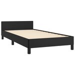 vidaXL Cadre de lit avec tête de lit Noir 90x190 cm Similicuir