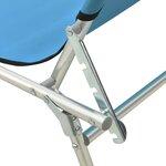 vidaXL Chaise longue pliable avec auvent bleu aluminium