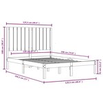 vidaXL Cadre de lit bois massif 120x190 cm petit double