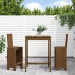 vidaXL Ensemble de bar de jardin 3 Pièces marron miel bois pin massif