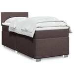 vidaXL Sommier à lattes de lit avec matelas Marron foncé 90x200 cm