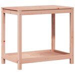 vidaXL Table de rempotage et étagère 82 5x50x75 cm bois massif douglas