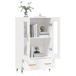 vidaXL Buffet haut blanc 69 5x31x115 cm bois d'ingénierie