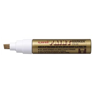 Marqueur PAINT Marker PX30 Pointe biseautée large 4 - 8 5mm Or UNI-BALL