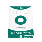 Étui De 100 Fiches - Bristol Ligné Non Perforé 100x150mm - Blanc - X 10 - Exacompta