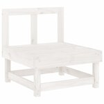 vidaXL Salon de jardin 6 Pièces Blanc Bois de pin massif