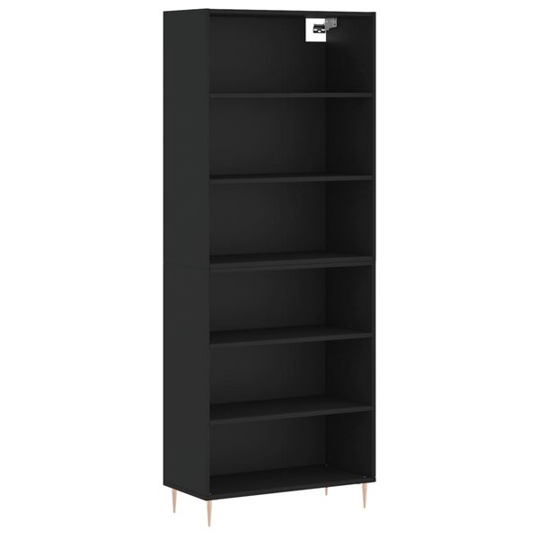 vidaXL Buffet noir 69 5x32 5x180 cm bois d'ingénierie
