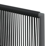 vidaXL Ensemble à manger de jardin coussins 7 Pièces noir rotin et acier