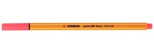 Stylo-Feutre POINT 88 Pointe Fine 0,4 mm Rouge FLUO STABILO