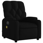 vidaXL Fauteuil de massage inclinable électrique Noir Tissu