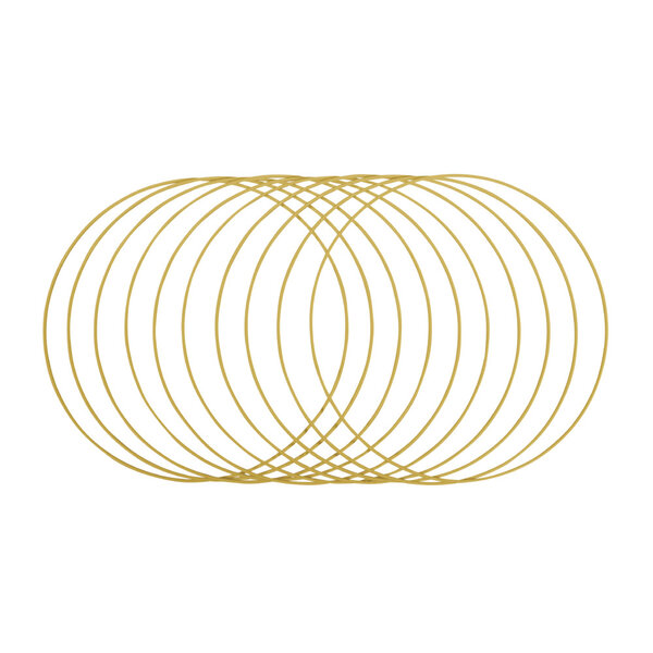 Anneaux en métal Doré 30cm 10 pièces
