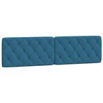 vidaXL Cadre de lit sans matelas bleu 200x200 cm velours
