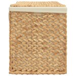 vidaXL Panier à linge avec 3 sections 75x42 5x52 cm hyacinthe d'eau