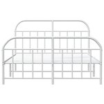 vidaXL Cadre de lit métal avec tête de lit/pied de lit blanc 140x190cm