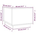 vidaXL Table basse Marron miel 40x50x35 cm Bois massif de pin