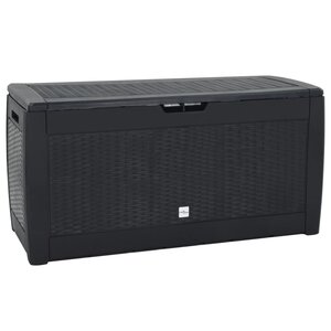 vidaXL Boîte de stockage jardin Anthracite 119x48x60 cm Polypropylène