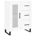 vidaXL Buffet Blanc brillant 69 5x34x90 cm Bois d'ingénierie