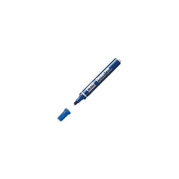 Marqueur permanent N60  pointe biseautée  bleu PENTEL