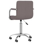 Chaise fauteuil siège pivotante de bureau informatique étude tissu taupe 02_0024180