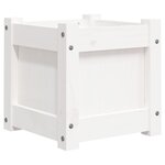 vidaXL Jardinière blanc 31x31x31 cm bois de pin massif