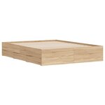 vidaXL Cadre de lit et tiroirs chêne sonoma 150x200 cm bois ingénierie
