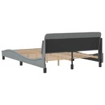 vidaXL Cadre de lit sans matelas gris clair 140x190 cm tissu